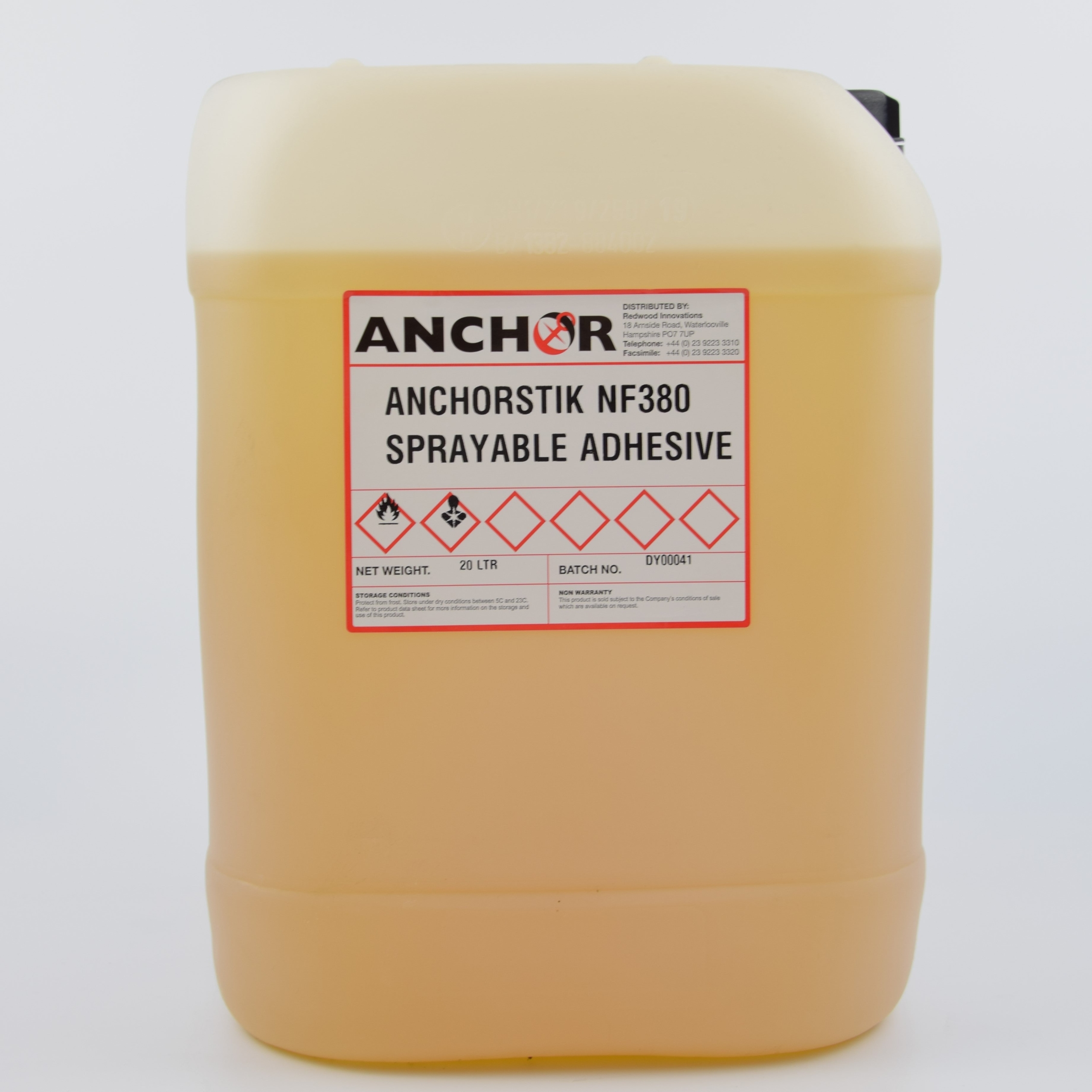 Anchorstik NF380 Non Flammable Sprayable Contact Adhesive Redwood UK